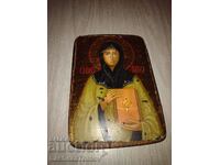 Saint Vkm Petka icon painted on wood, bright and beautiful