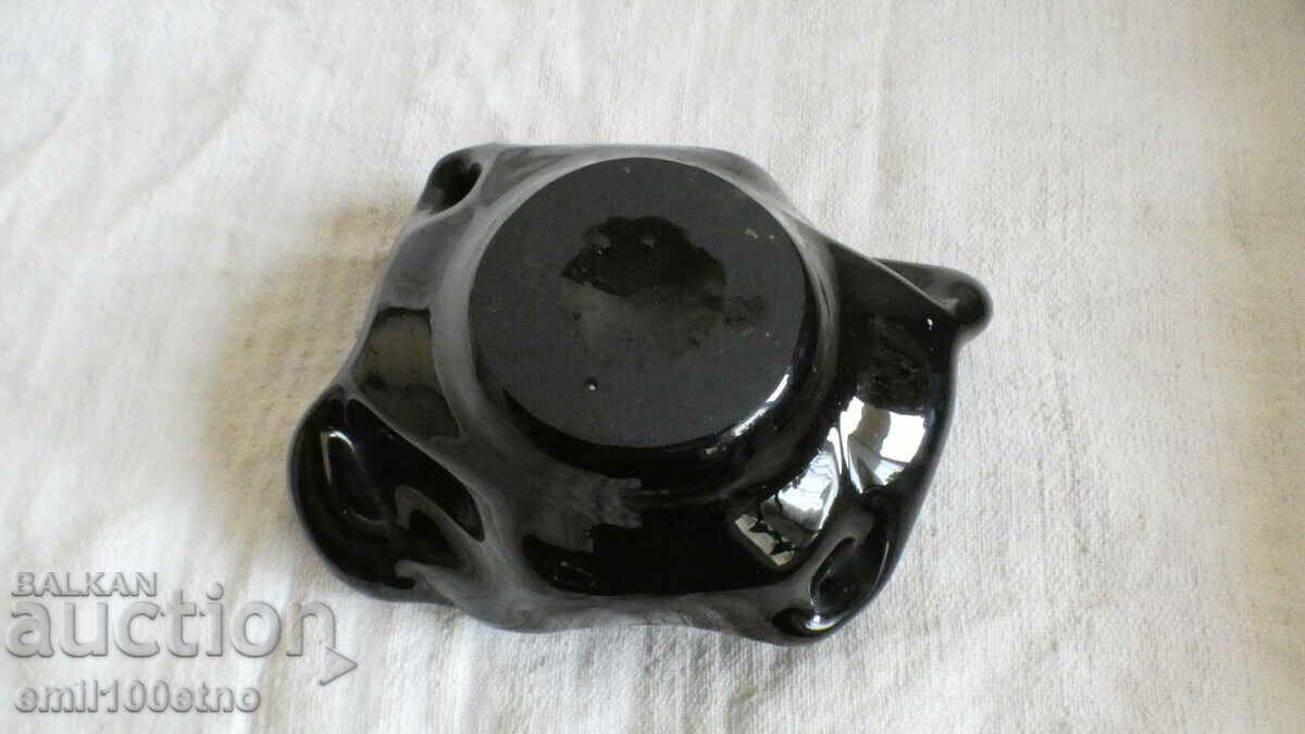 Ashtray massive colored glass handmade - 5