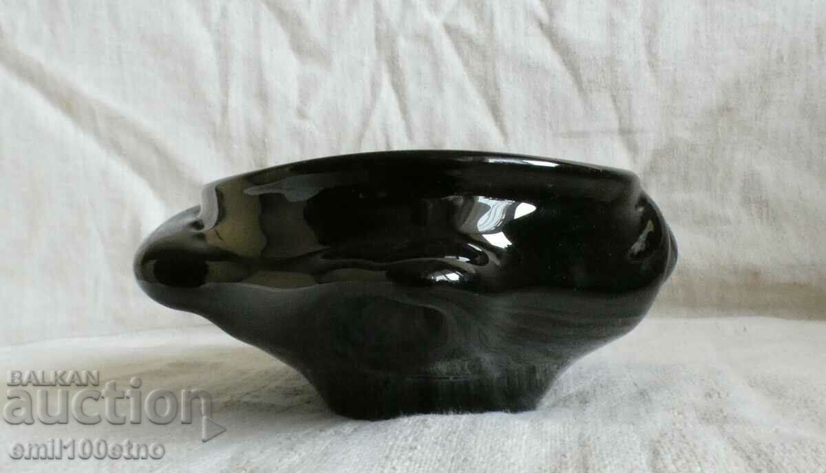 Ashtray massive colored glass handmade - 6