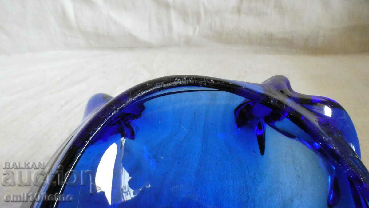 Ashtray massive colored glass handmade - 5 Ashtray massive colored glass handmade - 5