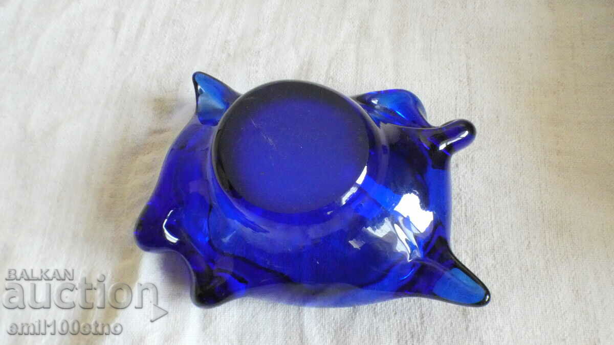 Ashtray massive colored glass handmade - 6 Ashtray massive colored glass handmade - 6