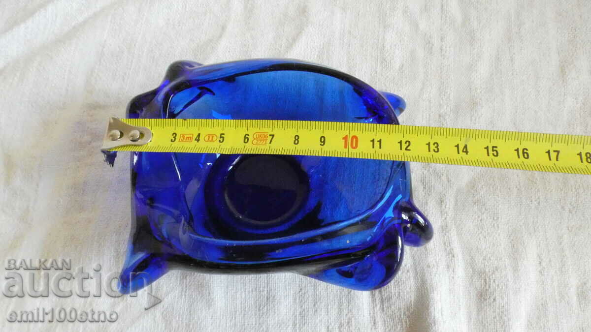 Ashtray massive colored glass handmade - 7 Ashtray massive colored glass handmade - 7