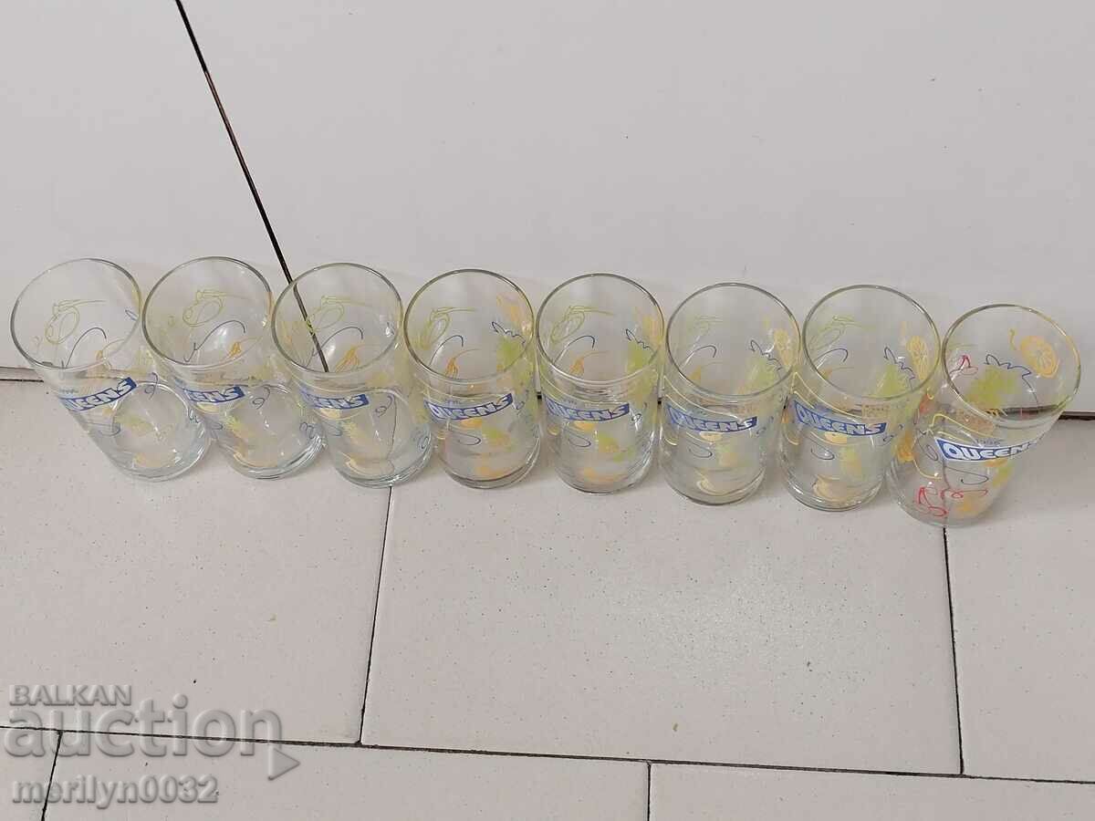 A beautiful set of 8 glasses QUIEENS glass for soft drinks with price 50.00 BGN | € 25.56