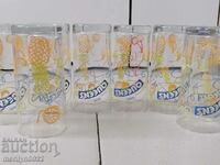 A beautiful set of 8 glasses QUIEENS glass for soft drinks