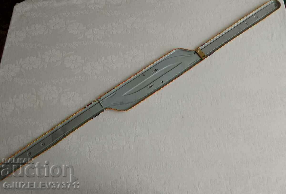 Old tin metal track for mechanical carts - 5 Old tin metal track for mechanical carts - 5