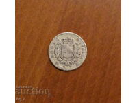 1 LIRA 1863, Italia - Argint