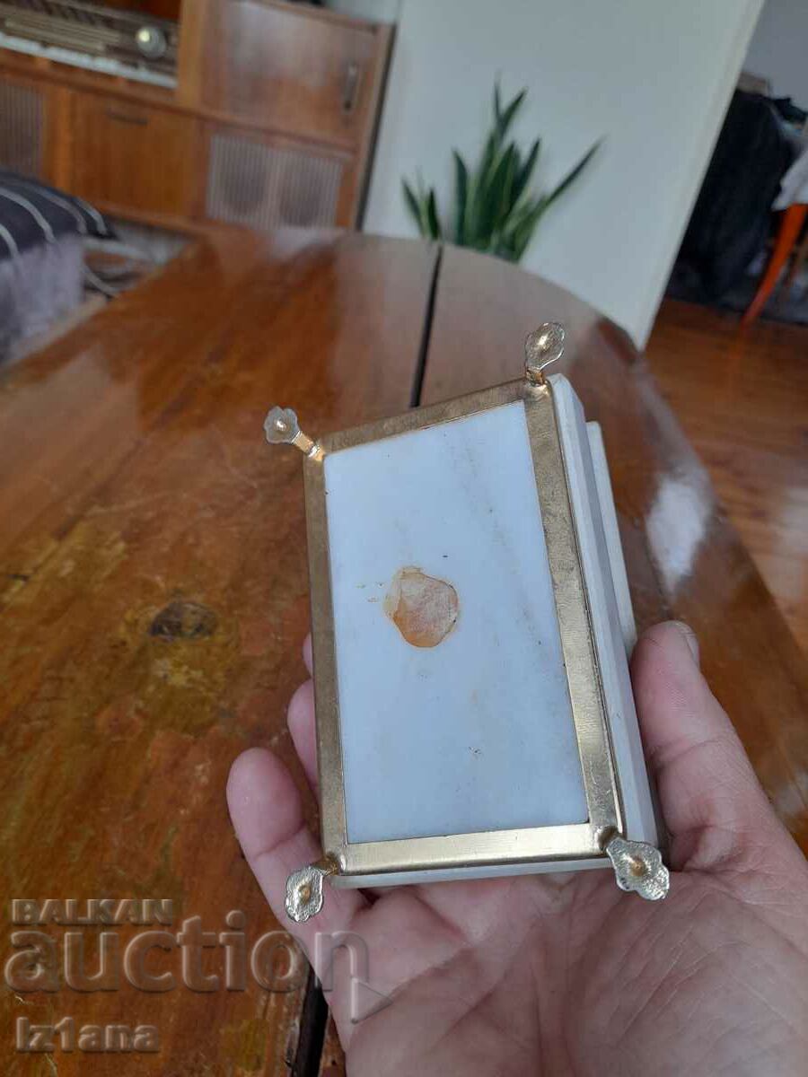 Old marble jewelry box - 5