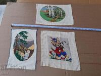 Old hand-sewn tapestry, tapestries - 3 pieces