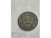 сребърна монета 2 франка Швейцария 1936 сребро