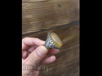 OLD OTTOMAN SILVER RING WITH STONE