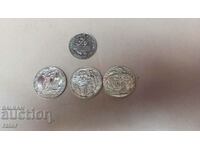 Monede jubiliare 1 BGN și 2 BGN 1981 - 4 bucăți. O monedă