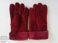 Нови топли дамски ръкавици бордо