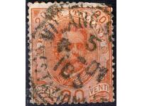 Kingdom of Italy-1893-Regular-King Umberto, postmark