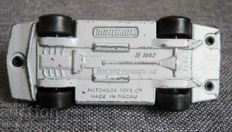 Licitație 1982 Cutie de chibrituri Macau Pontiac Firebird SE Cutie de chibrituri