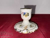 A beautiful porcelain candlestick with markings