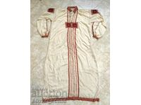 Antique Folk Costume Dress Natural Silk Embroidery