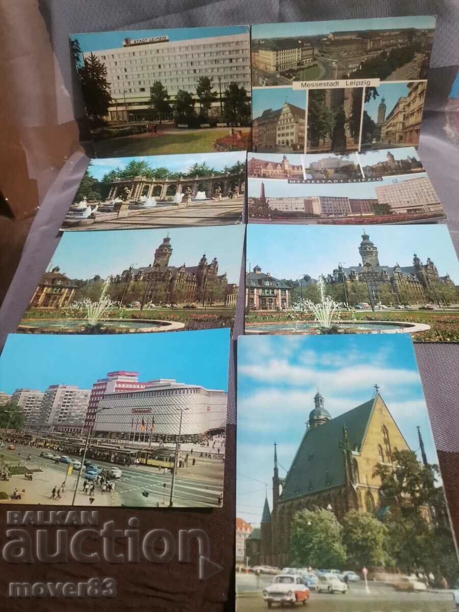 Καρτ ποστάλ. Γερμανία. Λειψία. 8 τεμάχια