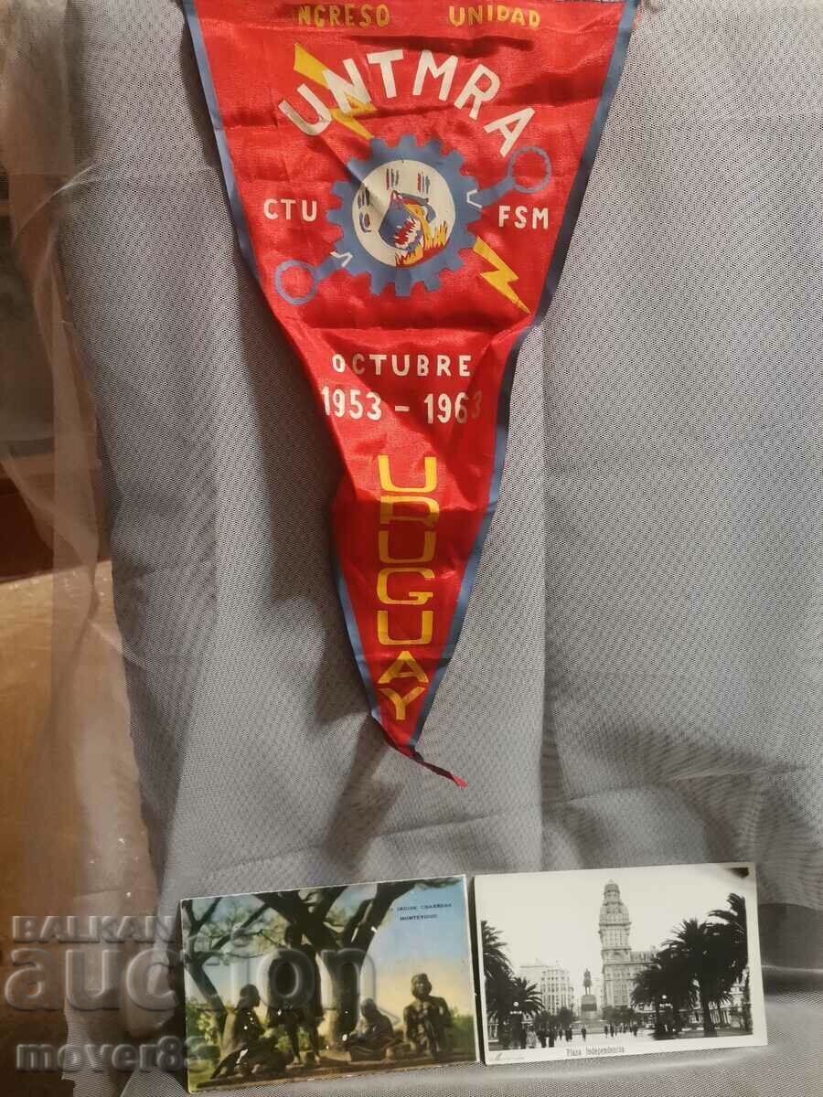 Flag. Cards. Uruguay. 1963 year Flag. Cards. Uruguay. 1963 year