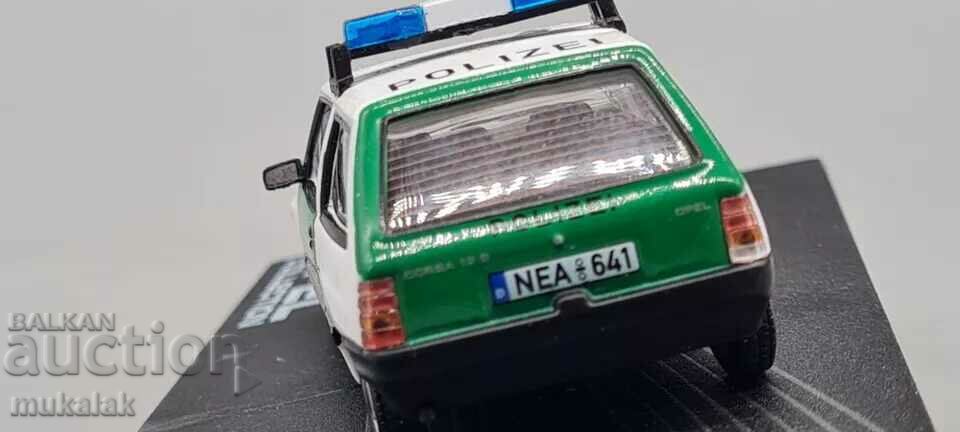 1:43 IXO OPEL CORSA POLICE POLICE TROLLEY MODEL with price 25.00 BGN | € 12.78 1:43 IXO OPEL CORSA POLICE POLICE TROLLEY MODEL with price 25.00 BGN | € 12.78