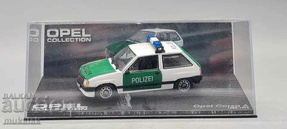 1:43 IXO OPEL CORSA POLICE POLICE TROLLEY MODEL - 6 1:43 IXO OPEL CORSA POLICE POLICE TROLLEY MODEL - 6