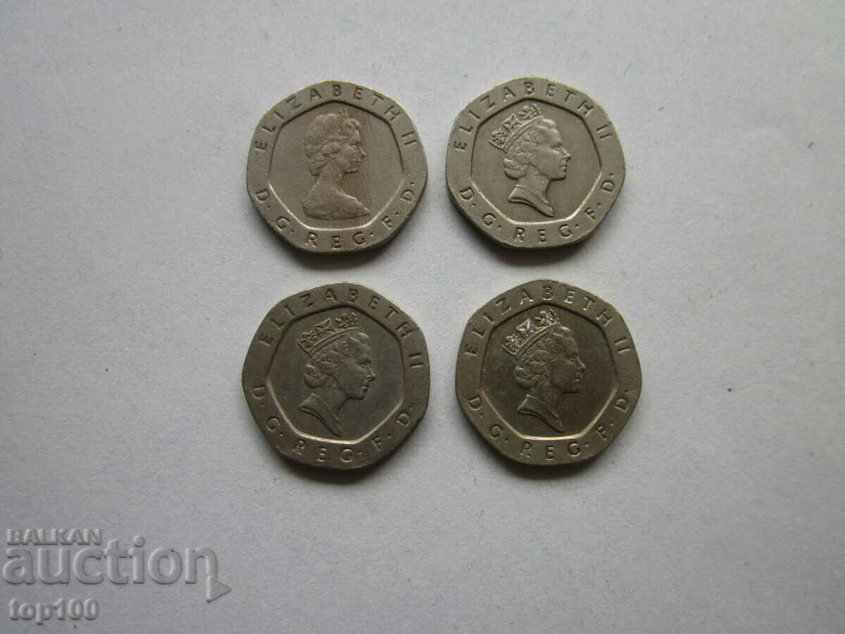 Auction LOT OF 20 PENCE DIFFERENT YEARS BZC !!! Auction LOT OF 20 PENCE DIFFERENT YEARS BZC !!!