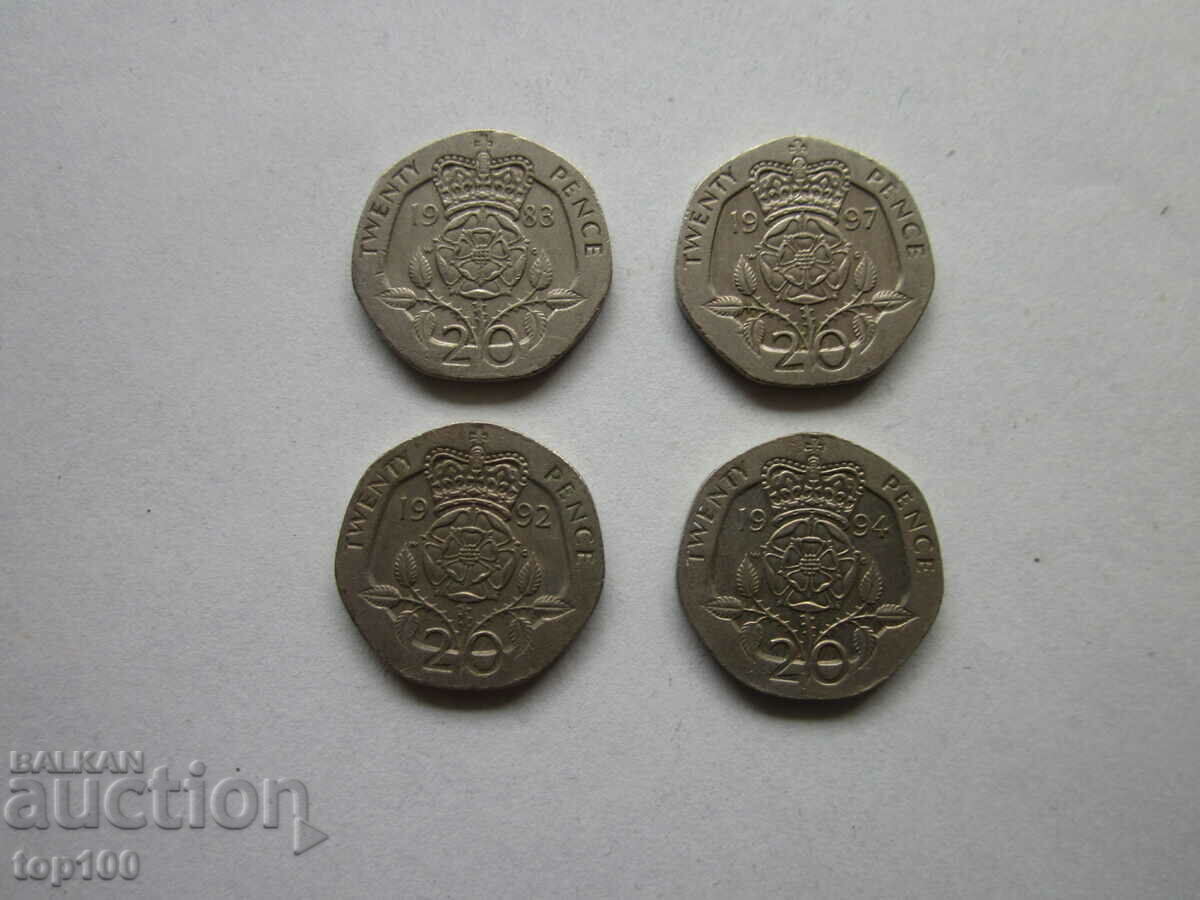 Delivery of LOT OF 20 PENCE DIFFERENT YEARS BZC !!! Delivery of LOT OF 20 PENCE DIFFERENT YEARS BZC !!!