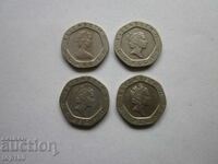 LOT OF 20 PENCE DIFFERENT YEARS BZC !!!