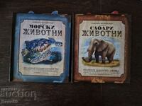 Two old children's encyclopedias about animals
