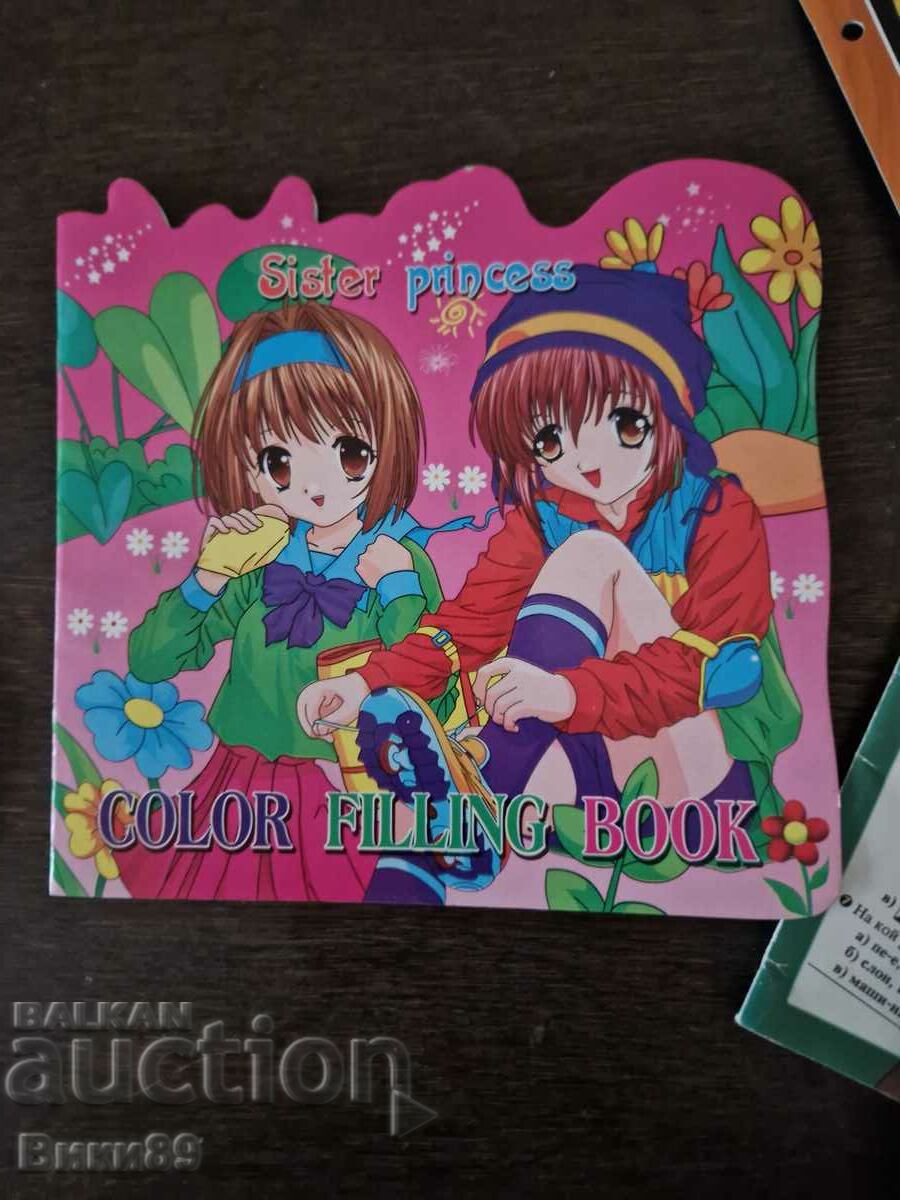 Anime children's coloring book
