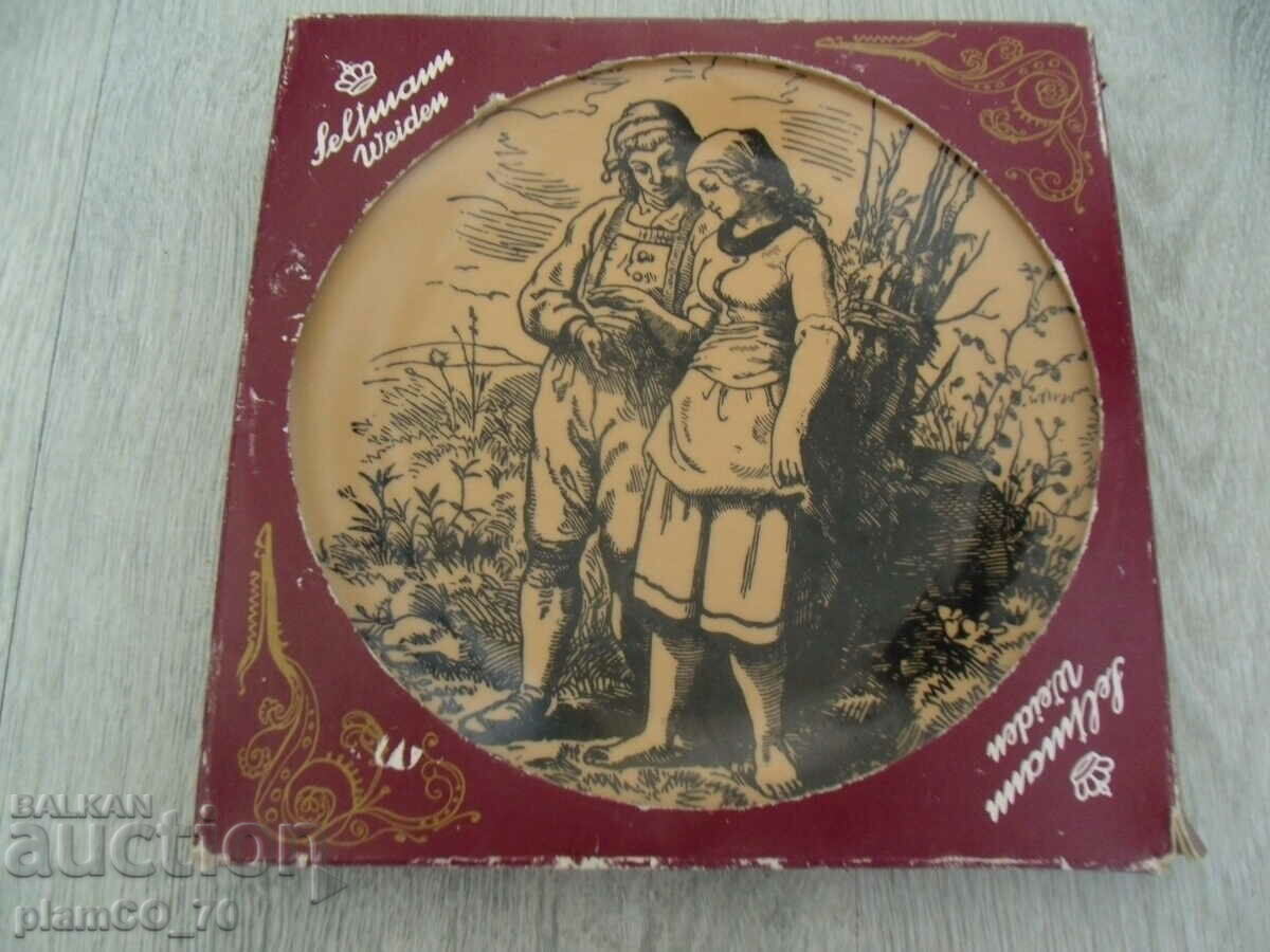 #*7535 old porcelain plate / panel - feltmann Weiden - 6 #*7535 old porcelain plate / panel - feltmann Weiden - 6