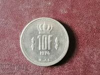 10 франка Люксембург 1974 год