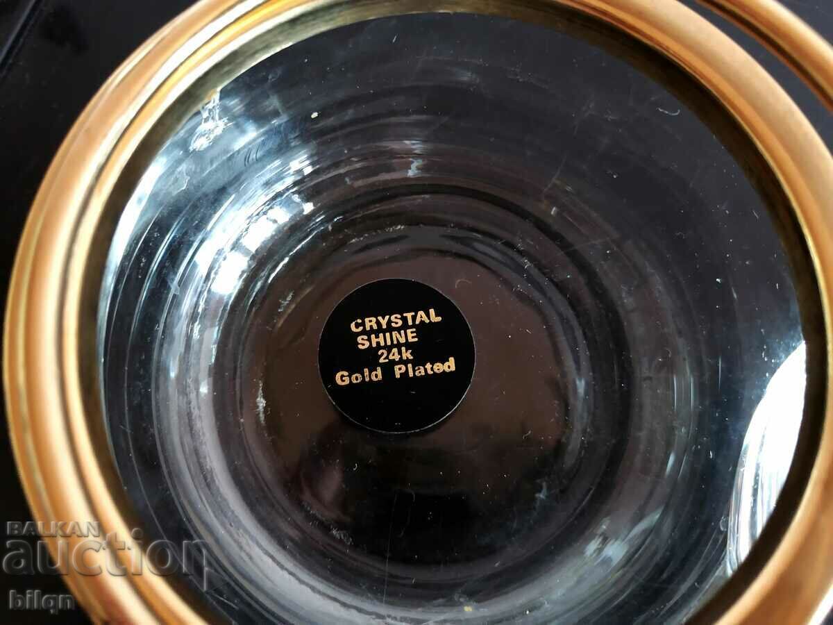 Beautiful Gold Plated Crystal Bowl 24K - 5 Beautiful Gold Plated Crystal Bowl 24K - 5