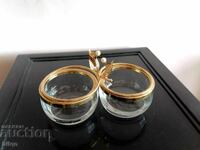 Frumos castron de cristal placat cu aur 24K