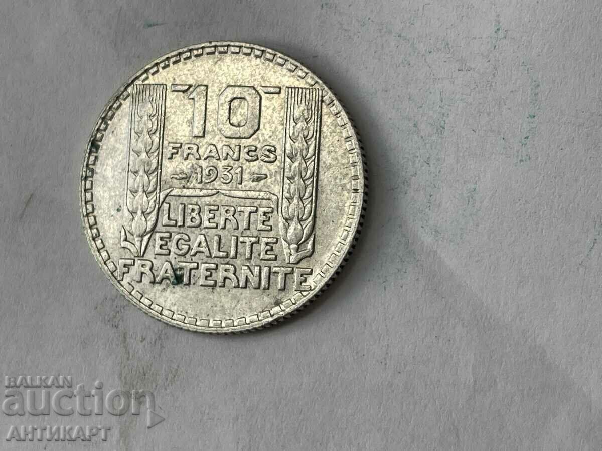 сребърна монета 10 франка Франция 1931 сребро