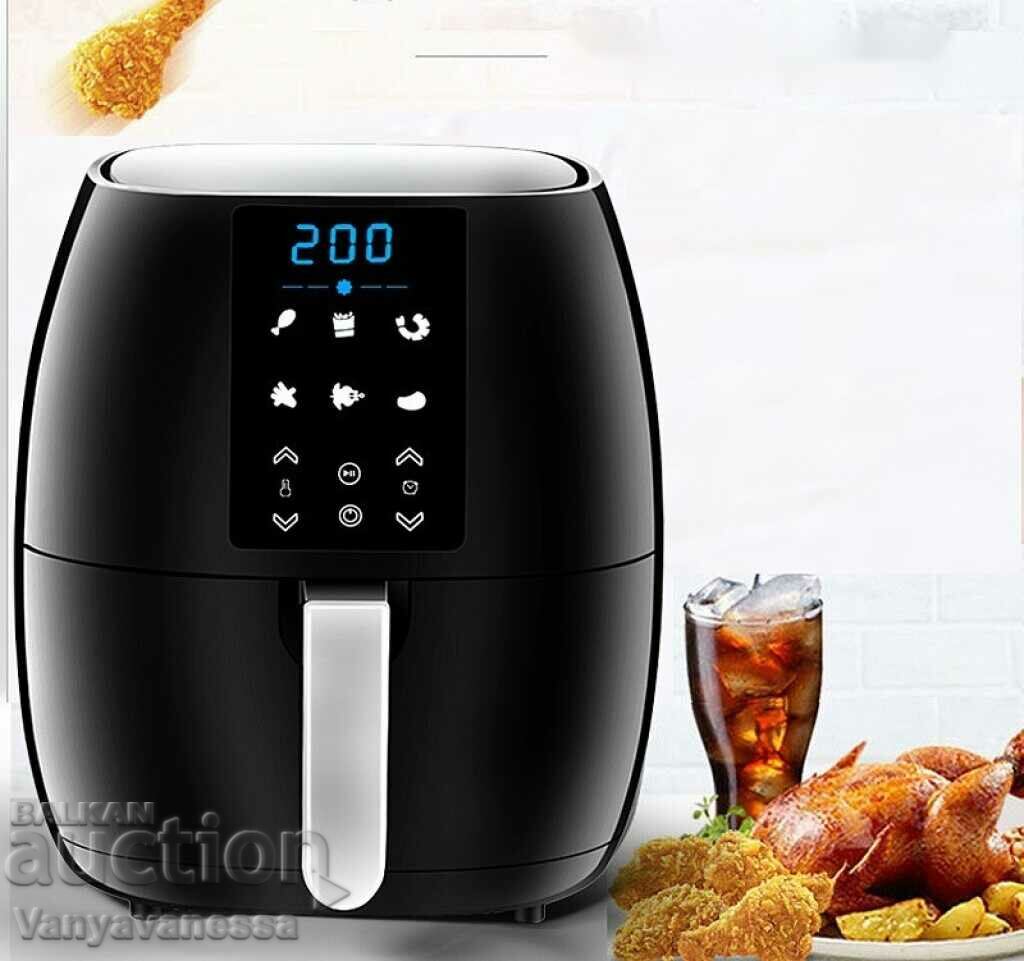 Fryer for frying without fat 5.5 liters with touch screen display
