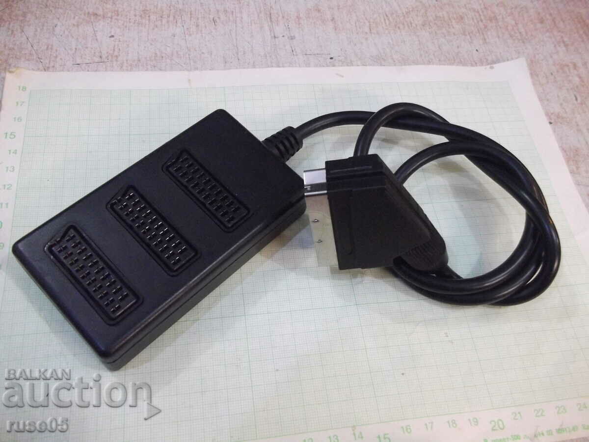 Scartbook cable with a splitter of three sockets new - 1 - 5