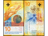 ❤️ ⭐ Elveția 2017 10 franci UNC nou ⭐ ❤️