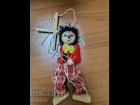 Стар детски клоун кукла на конци