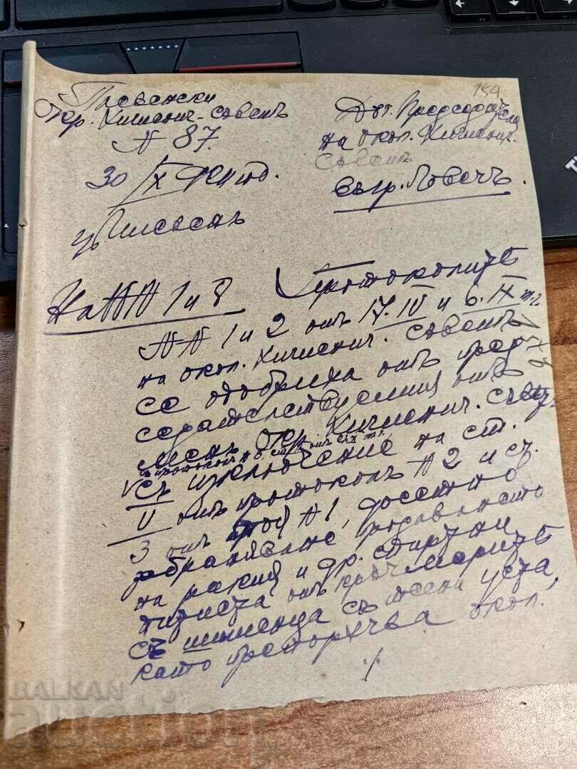 1924 PLEVEN CONSILIUL DE IGIENĂ DOCUMENT REGATUL BULGARIA