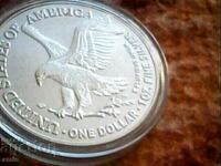 4иста красива среберна американска монета 1 долар 2023г