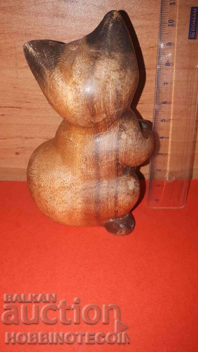 WOODEN FIGURINE CAT STATUETTE 2 with price 49.00 BGN | € 25.05 WOODEN FIGURINE CAT STATUETTE 2 with price 49.00 BGN | € 25.05