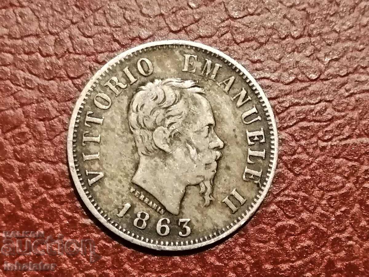1863 anul 50 centesimi - M - Milano