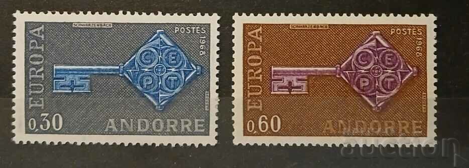 Andorra franceză 1968 Europa CEPT €18 MNH