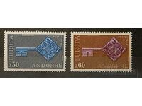 Френска Андора 1968 Европа CEPT 18 € MNH