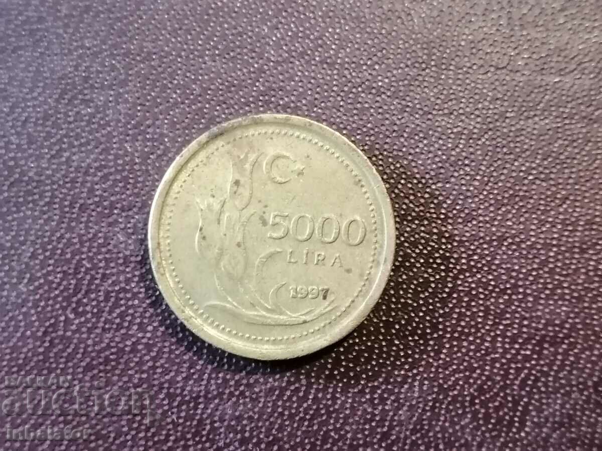 1997 год 5000 лири   Турция