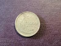 1997 year 5000 liras Turkey
