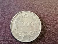1993 year 1000 lira Turkey