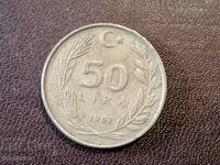 1987 έτος 50 λίρες Τουρκία