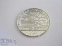 1987 2 лева 15-ти зимни олимпийски игри Калгари