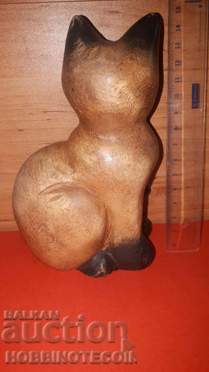 WOODEN FIGURINE CAT STATUETTE 5 with price 49.00 BGN | € 25.05 WOODEN FIGURINE CAT STATUETTE 5 with price 49.00 BGN | € 25.05